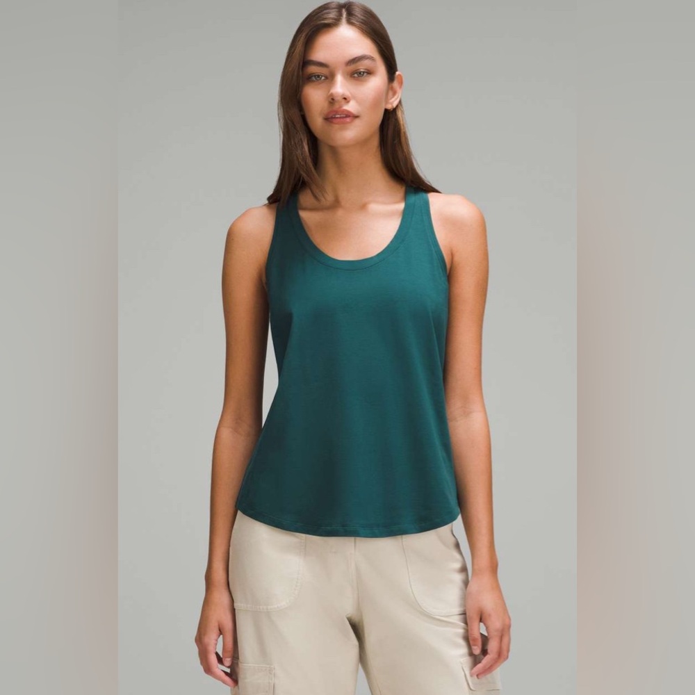 NWT Love Tank Hip Length Racerback Storm Teal - Picture 4 of 6